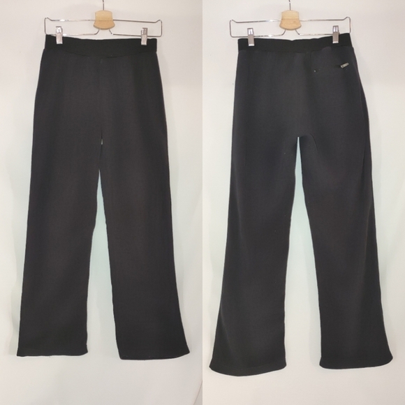 Nike Therma Fit Fleece Straight Leg Pants Vintage 90s‎ Y2K Black Small Medium - Picture 1 of 9